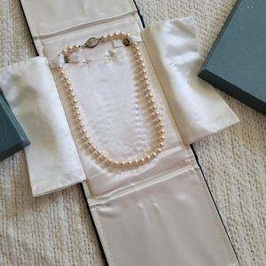 Genuine Mallorca 18" Pearl Necklace in Original Case